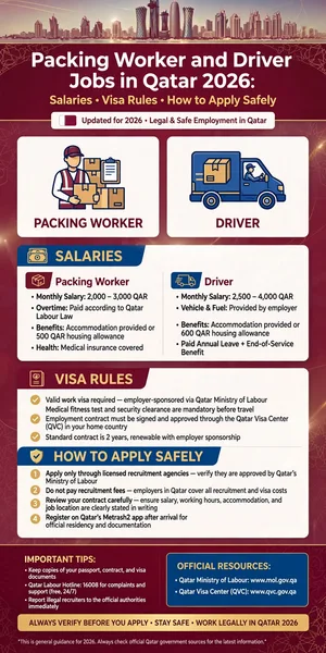 Packing Worker and Driver Jobs in Qatar