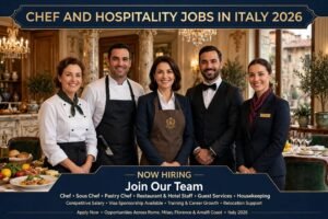 Chef and Hospitality Jobs in Italy