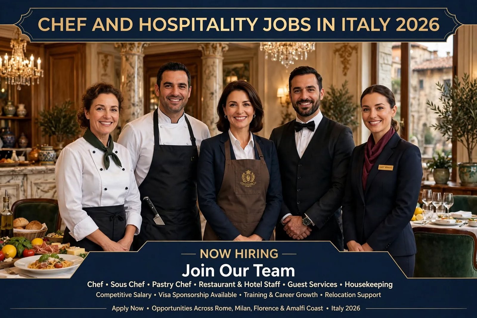 Chef and Hospitality Jobs in Italy
