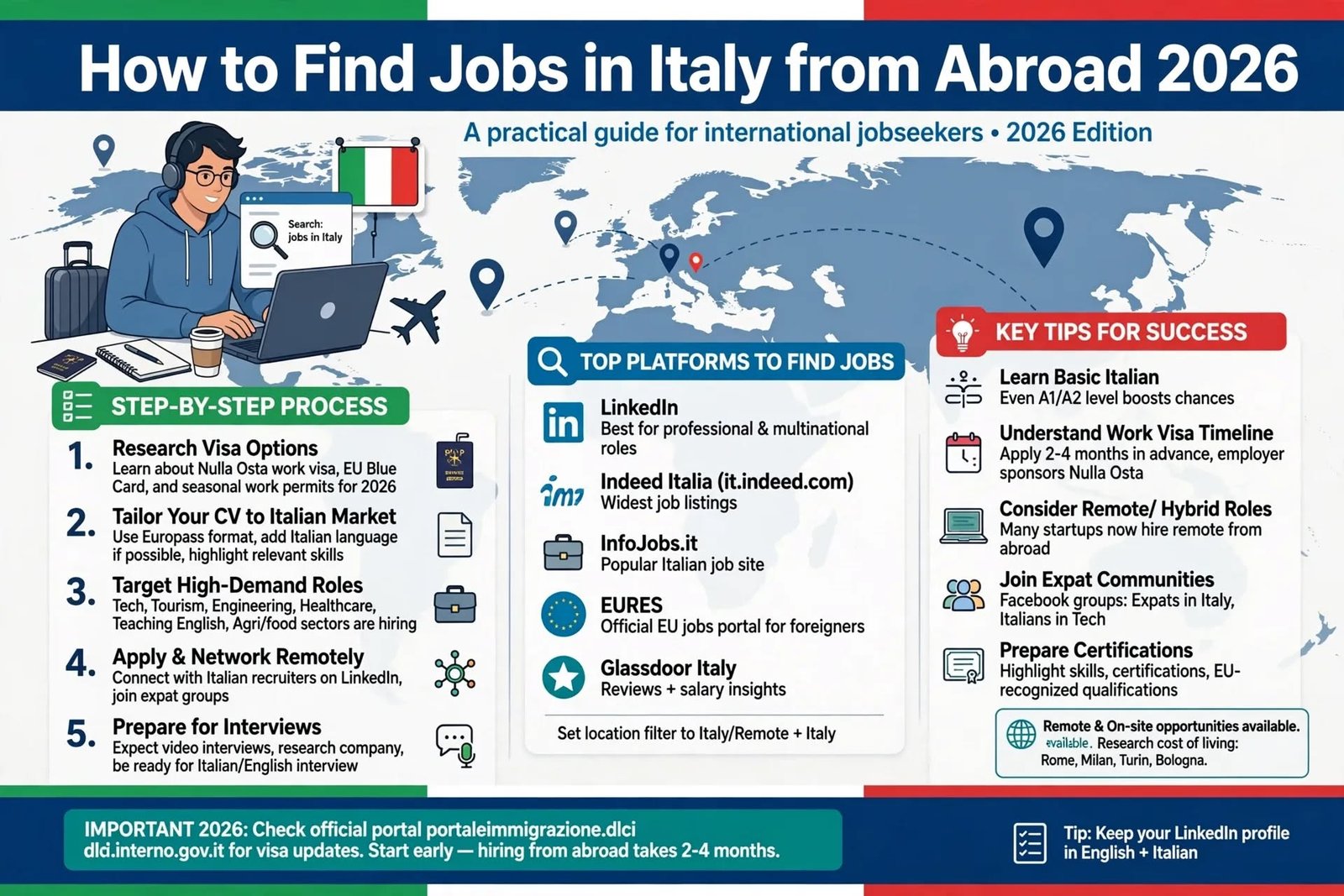 How to Find Jobs in Italy from Abroad