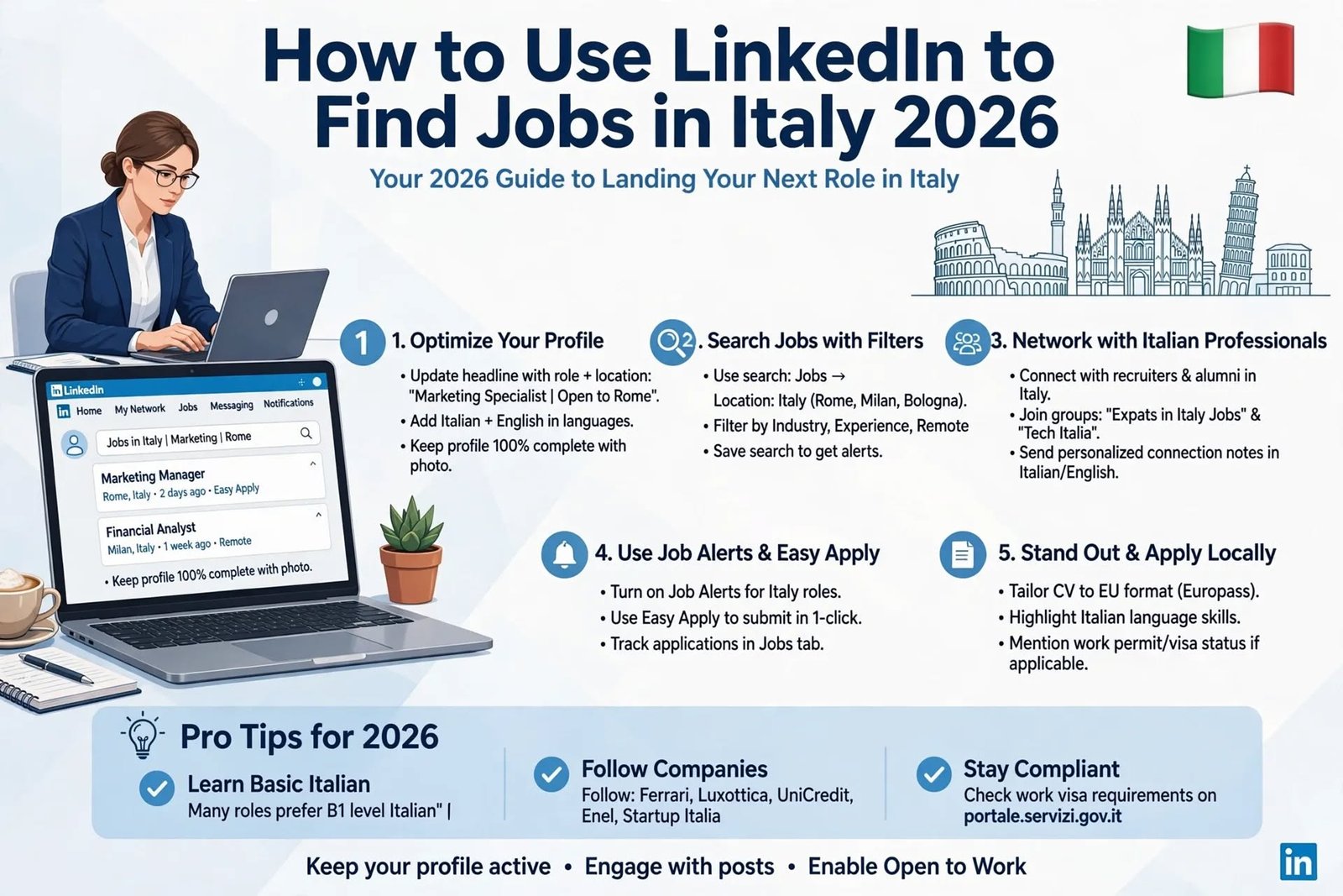 How to Use LinkedIn to Find Jobs in Italy