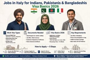Jobs in Italy for Indians, Pakistanis and Bangladeshis