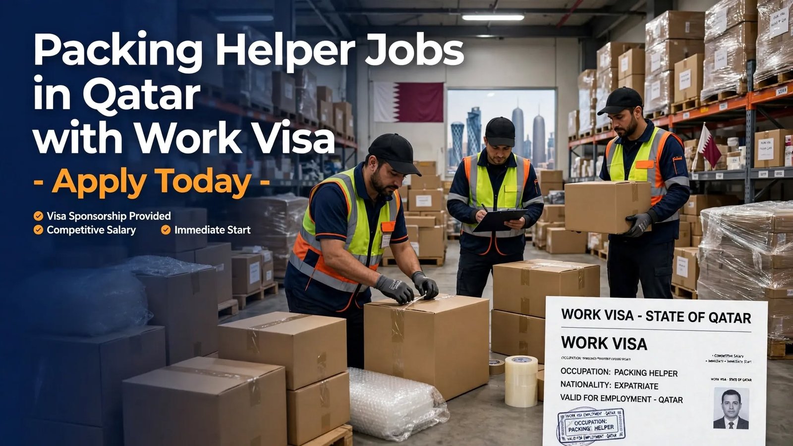 Packing Helper Jobs in Qatar with Work Visa